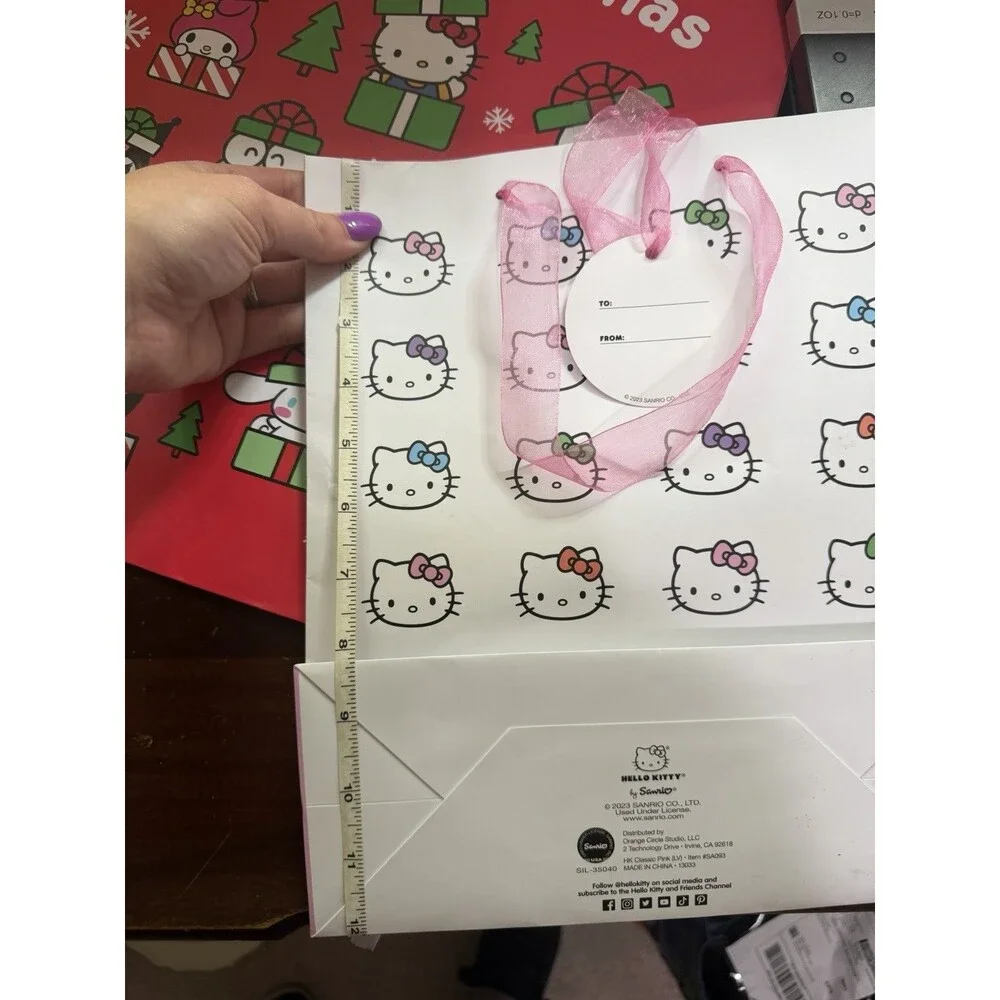 Hello Kitty Sanrio Christmas Gift Bags Set Of 3 Bags Hello Kitty And Friends